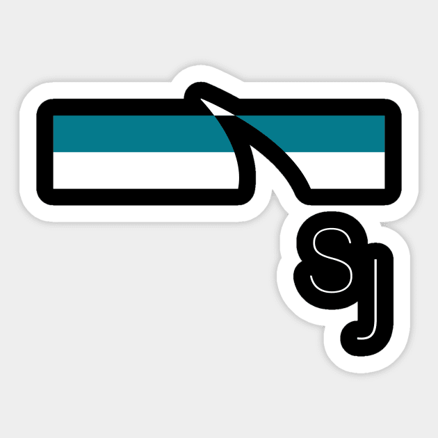 SJ Sharks Clean Game Sticker by semicullan